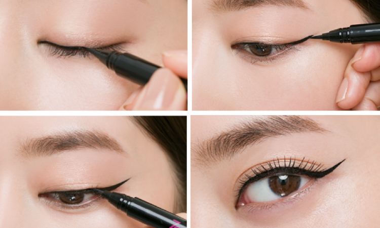 kẻ eyeliner cho đôi mắt