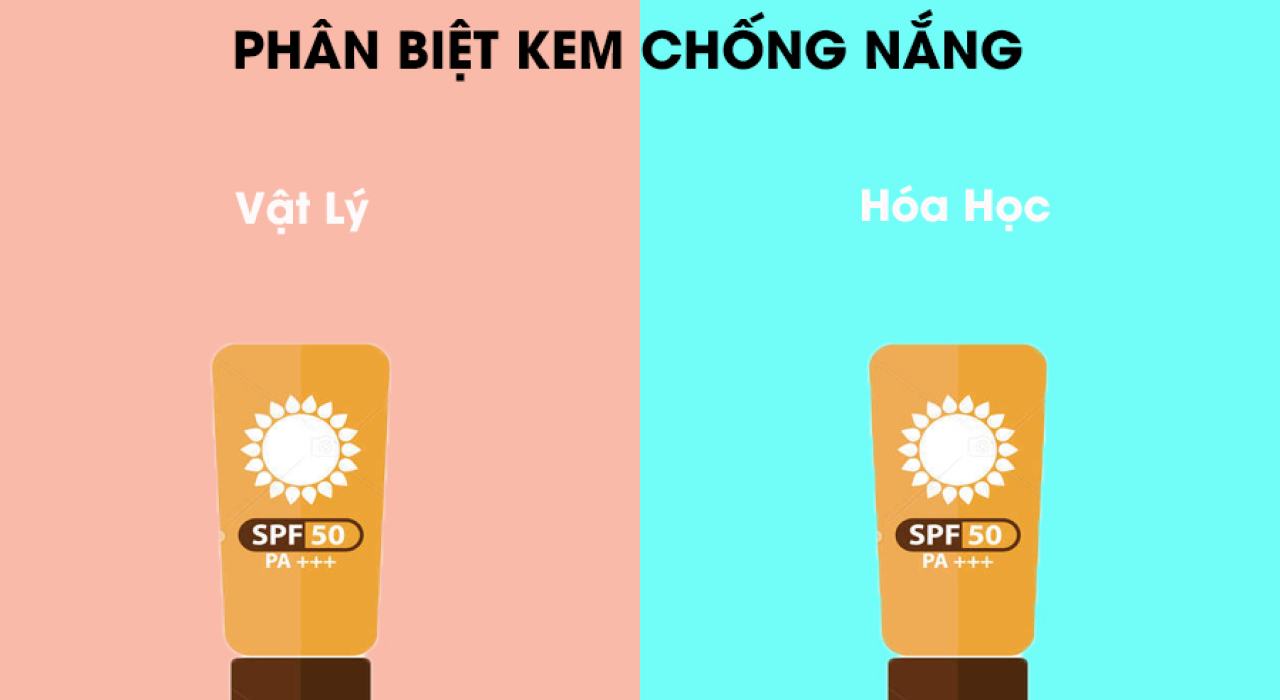 PHÂN BIỆT KEM CHỐNG NẮNG VẬT LÝ VÀ HOÁ HỌC, NÊN CHỌN LOẠI NÀO?